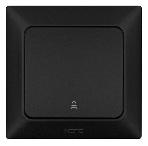 Кнопка звонка ARAS черный, NE-AD, 93-124-12