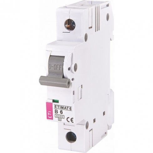 Автоматичний вимикач ETIMAT 6 1p B 6А (6 kA), ETI (Словенія) 2111512
