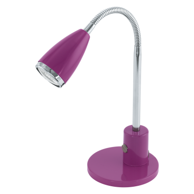Настільна лампа/1 2,5W GU10 LED фіолетовий /хром 