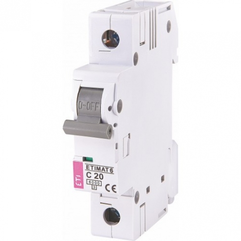 Автоматичний вимикач ETIMAT 6 1p C 20А (6 kA), ETI (Словенія) 2141517
