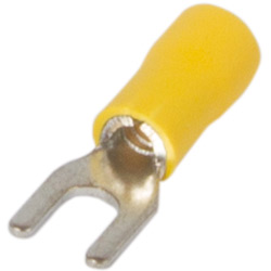 Изолированный наконечник вилочный e.terminal.stand.sv.1,25.5.yellow 0.5-1.5 кв.мм, желтый (упаковка)