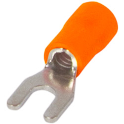 Изолированный наконечник вилочный e.terminal.stand.sv.2.5.orange 1.5-2.5 кв.мм, оранжевый (упаковка)