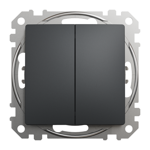 Двухклавишный выключатель Черный Sedna Design Schneider Electric SDD114105
