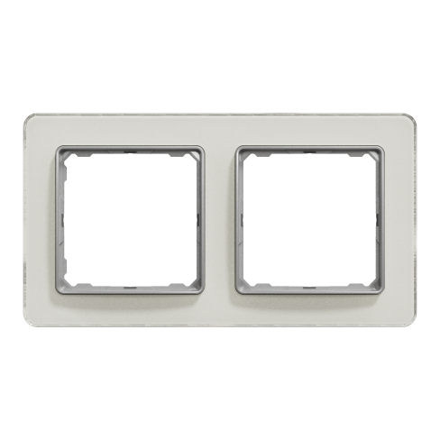 Рамка 2-постовая искусственное белое стекло Sedna Elements Schneider Electric SDD360802