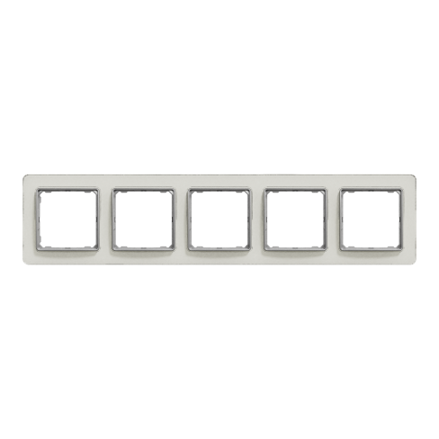 Рамка 5-постовая искусственное белое стекло Sedna Elements Schneider Electric SDD360805
