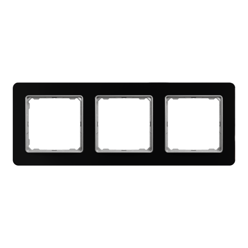 Рамка 3-постовая искусственное черное стекло Sedna Elements Schneider Electric SDD361803