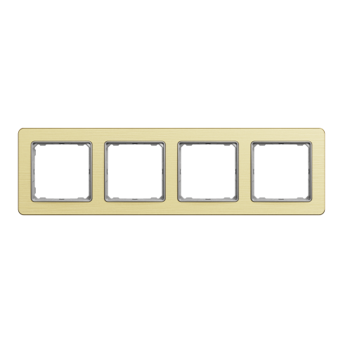 Рамка 4-постовая матовое золото Sedna Elements Schneider Electric SDD371804