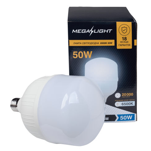 Светодиодная лампа T120 50W 6500K E27 165-265V MEGALIGHT