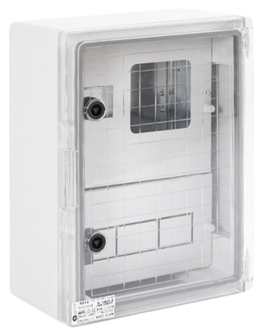 Шкаф ударопрочный ABS для счетчика 1ф и 14 модулей (3+11 мод.) прозрачная дверь 300x400x170 (IP65), UEA
