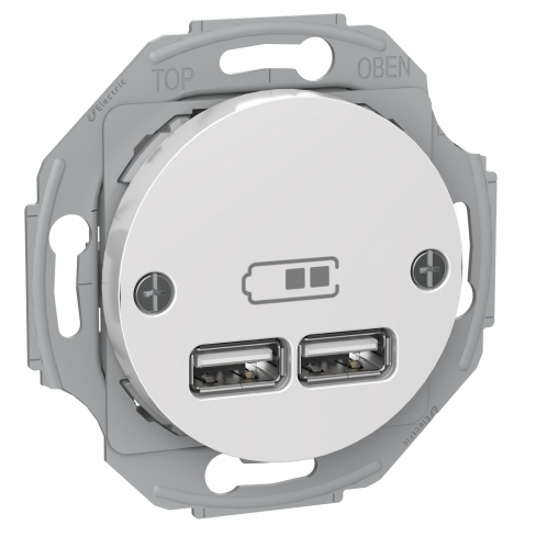 USB Розетка тип А+А, 2.1 А, белый Renova Schneider Electric