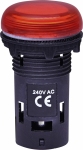 Лампа сигнальна LED матова ECLI-240A-R 240V AC (червона)