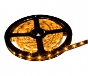 LED лента 5050 двойной плотности, не герметичная, цвет желтый, 60 светодиодов на метр
