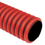 Труба гофрована гнучка двошарова Копофлекс, червона, протяжка, ; Ø75мм; поліетилен HDPE; Бухта 50 м
