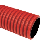Труба гофрована посилена жорстка двошарова Коподур, червона, протяжка, ; Ø160мм, KD 09160_BC/SN8