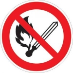 Знак Ф180 мм «Забороняється користуватися відкритим вогнем та палити», IEK