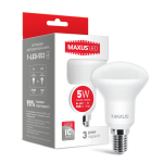 Рефлекторная лампа LED лампа MAXUS R50 5W мягкий свет 220V E14 (1-LED-553) (NEW)