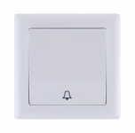 Выключатель кнопочный 1кл серия ВК01-14-0-ББ BOLERO (белый), IEK