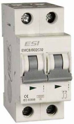 Автоматический выключатель EMCB 2р, 16А, х-ка С, 6кА ESI