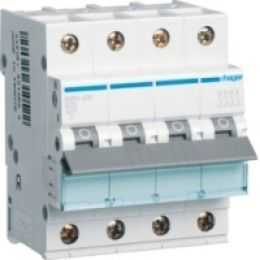 Автоматический выключатель HAGER MС400A 4p 0,5A, х-ка С, 6кА, MC400A