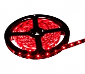 LED лента 3528, герметичная, цвет красный, 60 светодиодов на метр