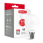 Декоративная лампа LED лампа MAXUS G45 F 4W мягкий свет 220V E14 (1-LED-5411) (NEW)