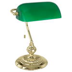 Настільна лампа/1 60W E27 латунь/зелений 
