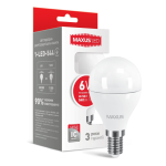 Декоративная лампа LED лампа MAXUS G45 6W яркий свет 220V E14 (1-LED-544) (NEW)