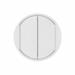 Лицевая панель для выключателя 2-кл., цвет белый, Legrand Celiane
