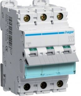 Автоматический выключатель HAGER NRN300 3p 0,5A, х-ка C, 25кА