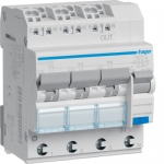 Диференційний автоматичний вимикач 3x(1P+N) 6kA C-13A 30mA тип-А QuickConnect, Hager, ADZ363D