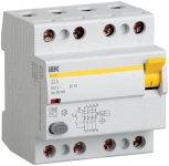 Диференціальний вимикач (ПЗВ) ВД1-63 4Р 50 А 100 мА IEK