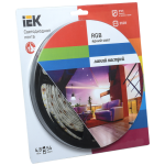 Стрічка LED 5м блістер RGB IP65 12V IEK-eco