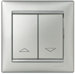 Кнопка для керування жалюзі подвійна Legrand Valena 10А 770114 (алюміній)