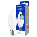 Декоративная лампа LED лампа GLOBAL C37 CL-F 5W яркий свет 220V E14 AP (1-GBL-134) (NEW)