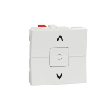 Выключатель для жалюзи 2-клавишный схема 4, 6А 2 модуля белый