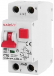 Вимикач диференційного струму з захистом від надструмів e.rcbo.pro.2.C10.10, 1P+N, 10А, С, тип А, 10мА