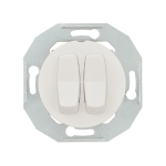 Двоклавішній вимикач RENOVA білий, WDE011016