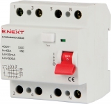 Выключатель дифференциального тока e.rccb.stand.4.63.30 4р, 63А, 30mA, E.NEXT