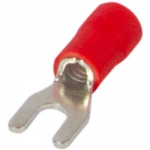 Изолированный наконечник вилочный e.terminal.stand.sv.2.5.red 1.5-2.5 кв.мм, красный (упаковка)
