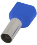 Изолированный наконечник на 2 провода e.terminal.stand.te.2.0.75.blue (TE7510 blue) 2x0,75  кв.мм, синий (упаковка)
