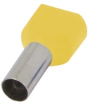 Изолированный наконечник на 2 провода e.terminal.stand.te.2.1.5.yellow (TE1508 yellow) 2x1,5  кв.мм, желтый (упаковка)