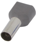 Изолированный наконечник на 2 провода e.terminal.stand.te.2.16.grey (TE16-14 grey) 2x16 кв.мм, серый (упаковка)
