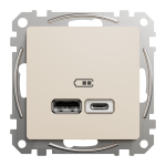 USB розетка тип A+C 2,4A Бежевий Sedna Design Schneider Electric SDD112402
