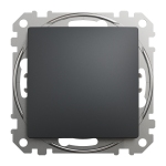 Двухклавишный кнопочный выключатель для жалюзи с электронной блокировкой, Sedna Design & Element, Черный,SDD114114, Schneider Electric
