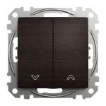 Двухклавишный кнопочный выключатель для жалюзи с электронной блокировкой, Sedna Design & Element, Венге - Искусственное дерево,SDD181114, Schneider Electric