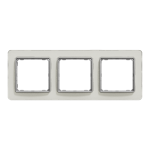 Рамка 3-постовая искусственное белое стекло Sedna Elements Schneider Electric SDD360803