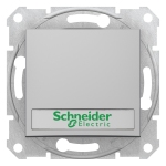 Кнопковий вимикач SEDNA з підсвіткою та полем для маркування алюміній