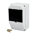 Монтажный набор 4 модуля и 1 силовая розетка, 214x128x120, IP54, UEA