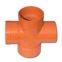 Хрестоподібне з'єднання під 45° для дренажних труб та  каналізації, поліпропілен, діаметр вн., мм 63 021063 DKC