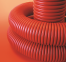 Труба гнучка двостінна 110/94 мм, з протяжкою червона 750Н ПВД (бухта 50м), ДКС